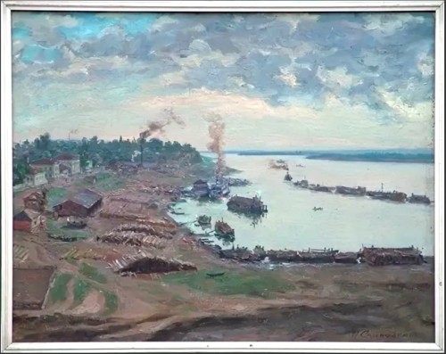 1949г. Спиридонов М.С. Волга у Мариинского Посада